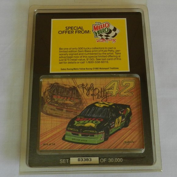 1992 Wheels Silver Edition Kyle Petty Limited Edition Collector Cards #03383 - Picture 2 of 3